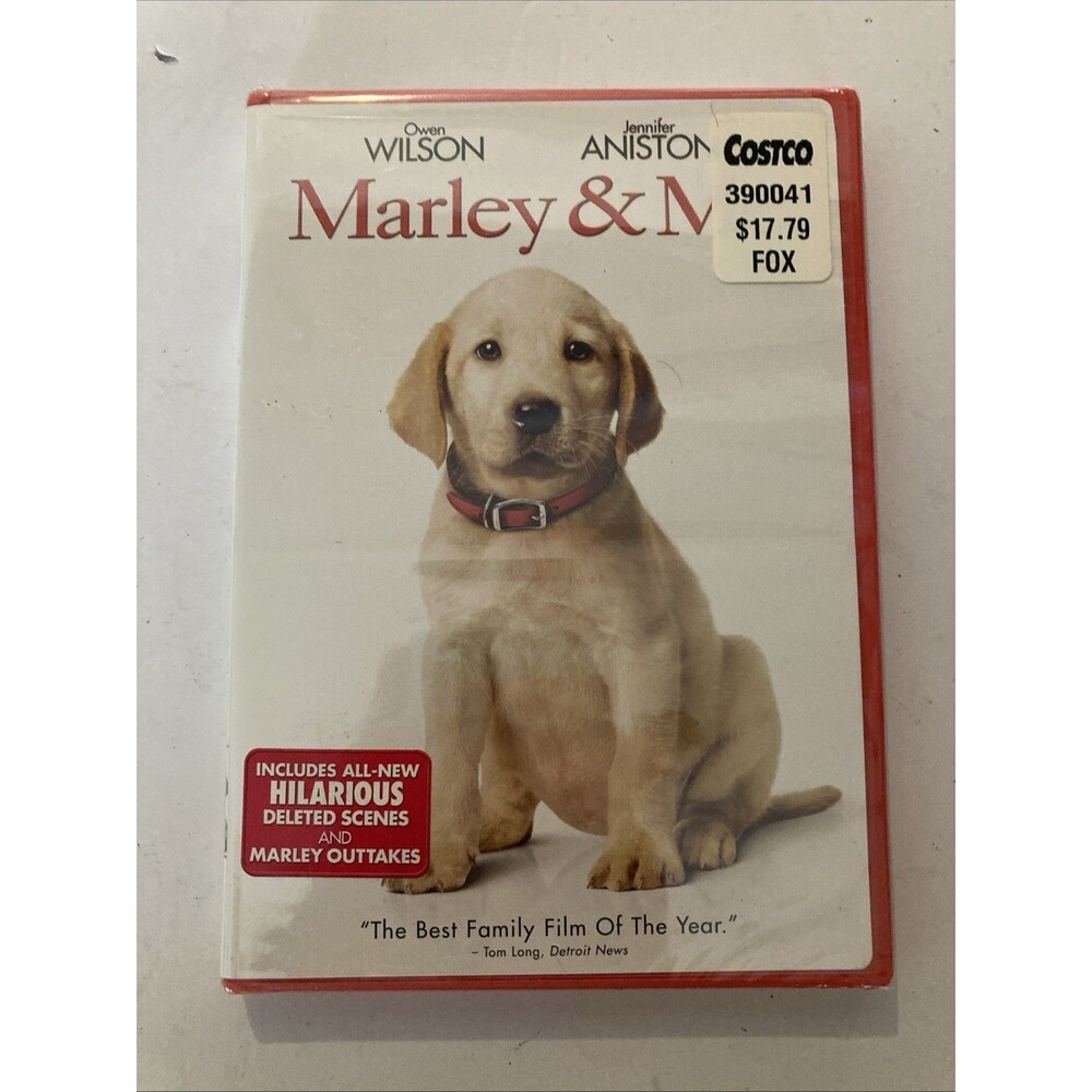 Marley & Me DVD 2009 Widescreen New Sealed Jennifer Aniston Owen Wilson Family